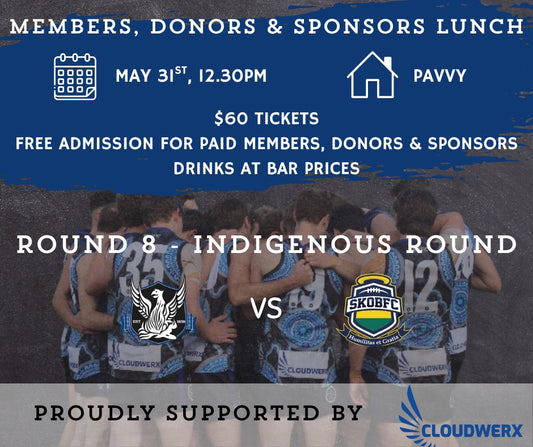 31 May Lunch - $60 non-Member, Donor or Sponsors Ticket