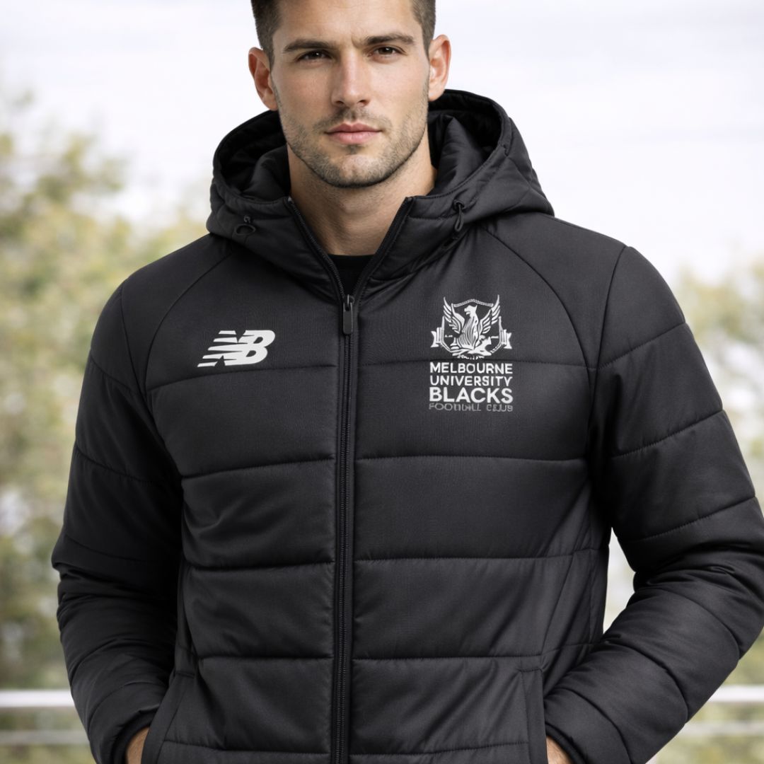 New Balance Uni Blacks Hooded Puffer Jacket